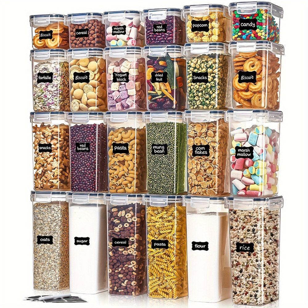 Food Storage Home - 24 Recipientes para Almacenamiento de Alimentos,