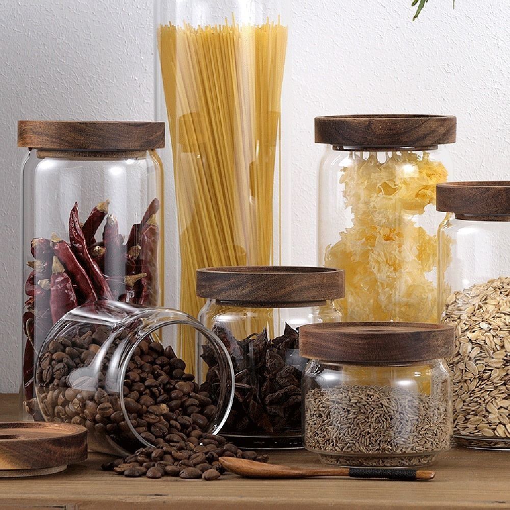 Food Storage Glass Round - Tarro de Almacenamiento de Alimentos de