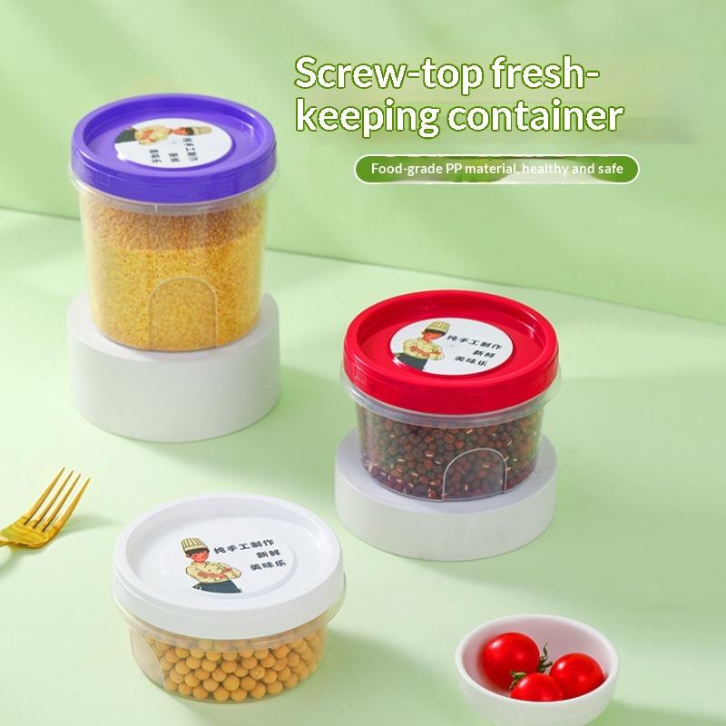 Food Storage Glass Round - Juego de 4 Recipientes Redondos para