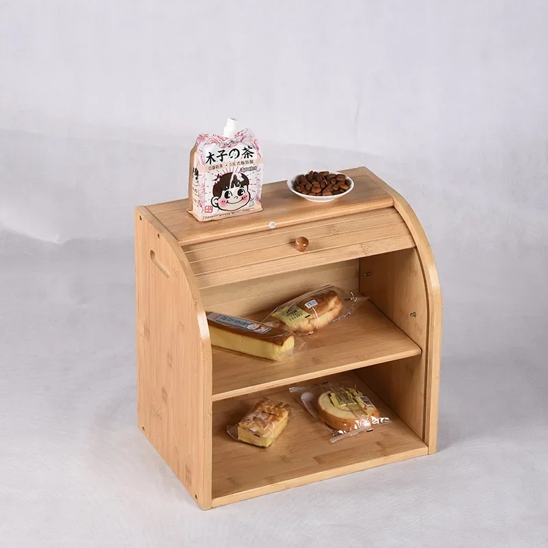 Bread Box Bamboo - Caja de pan grande de doble