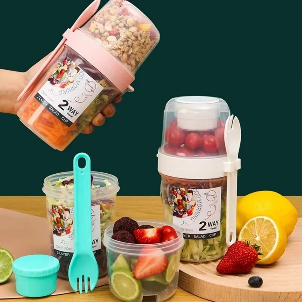 Food Storage Thermos - Taza de ensalada portátil, taza de