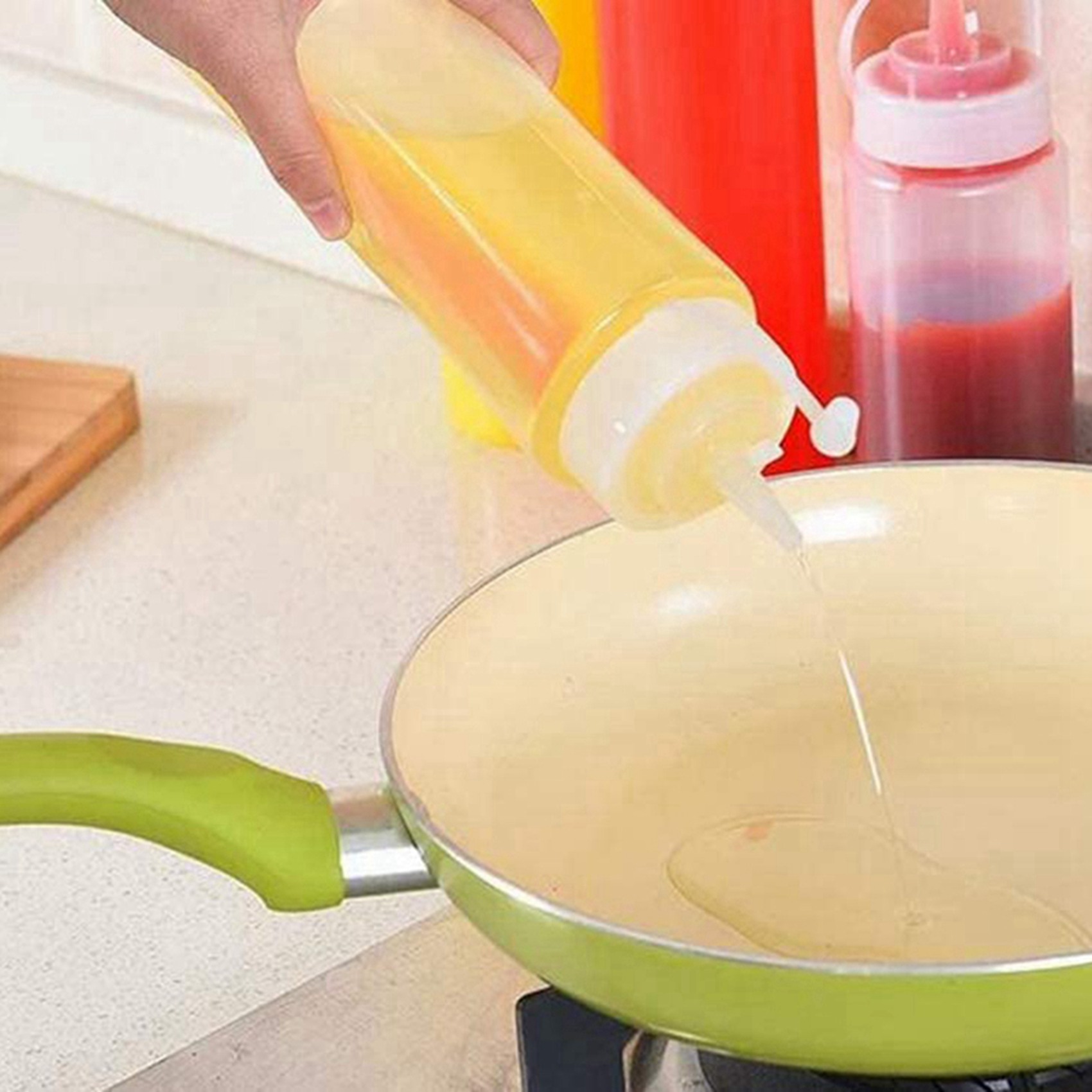 Condiment Squeeze Bottle - ABGE-24: paquete de 8 botellas exprimibles