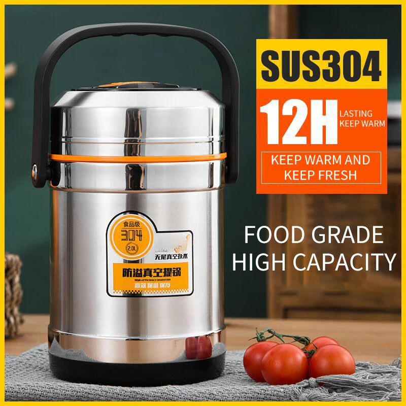 Food Storage Thermos - Fiambrera térmica al vacío de acero