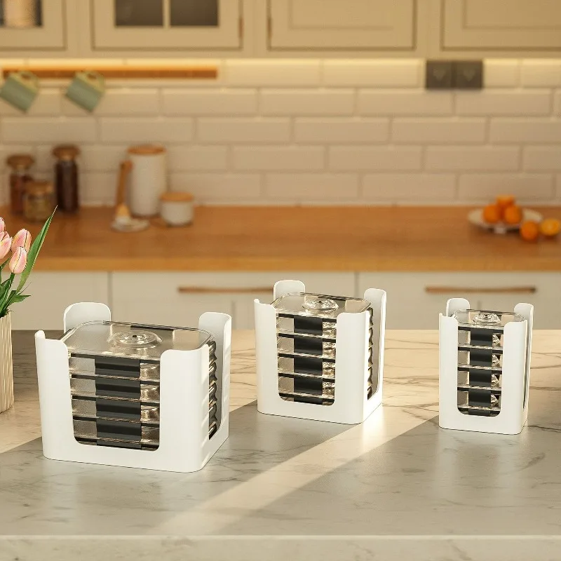Food Storage Rack For Kitchen - 3 unidades: estante organizador para tapas