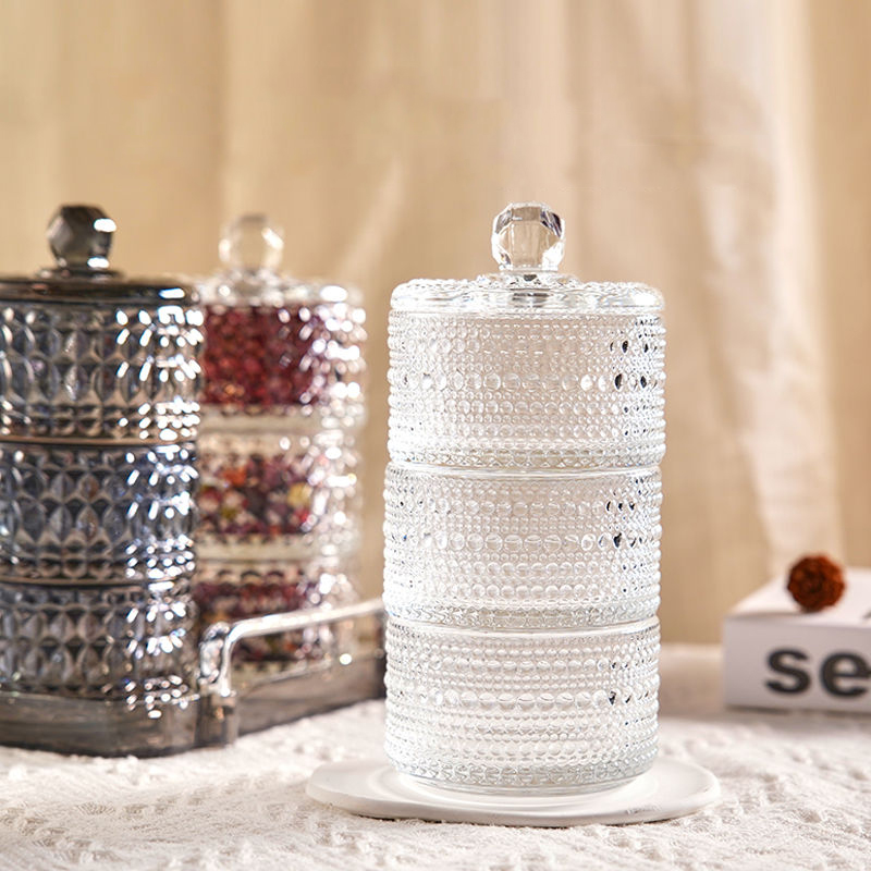 Food Storage Glass Round - Tarro de dulces de cristal de