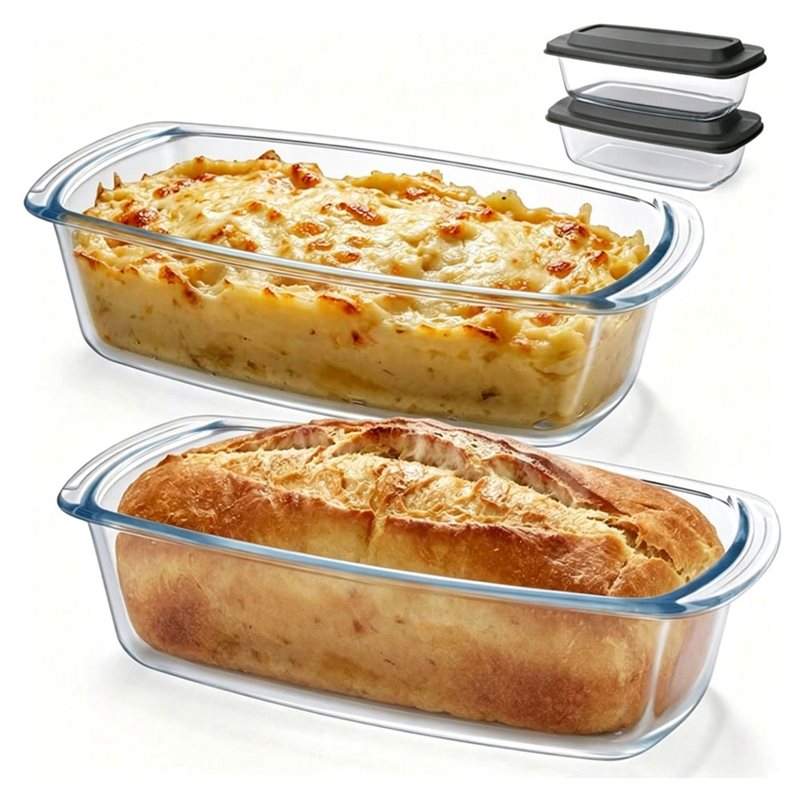Food Storage Glass Containers Large - AA77 Recipiente de vidrio para pan