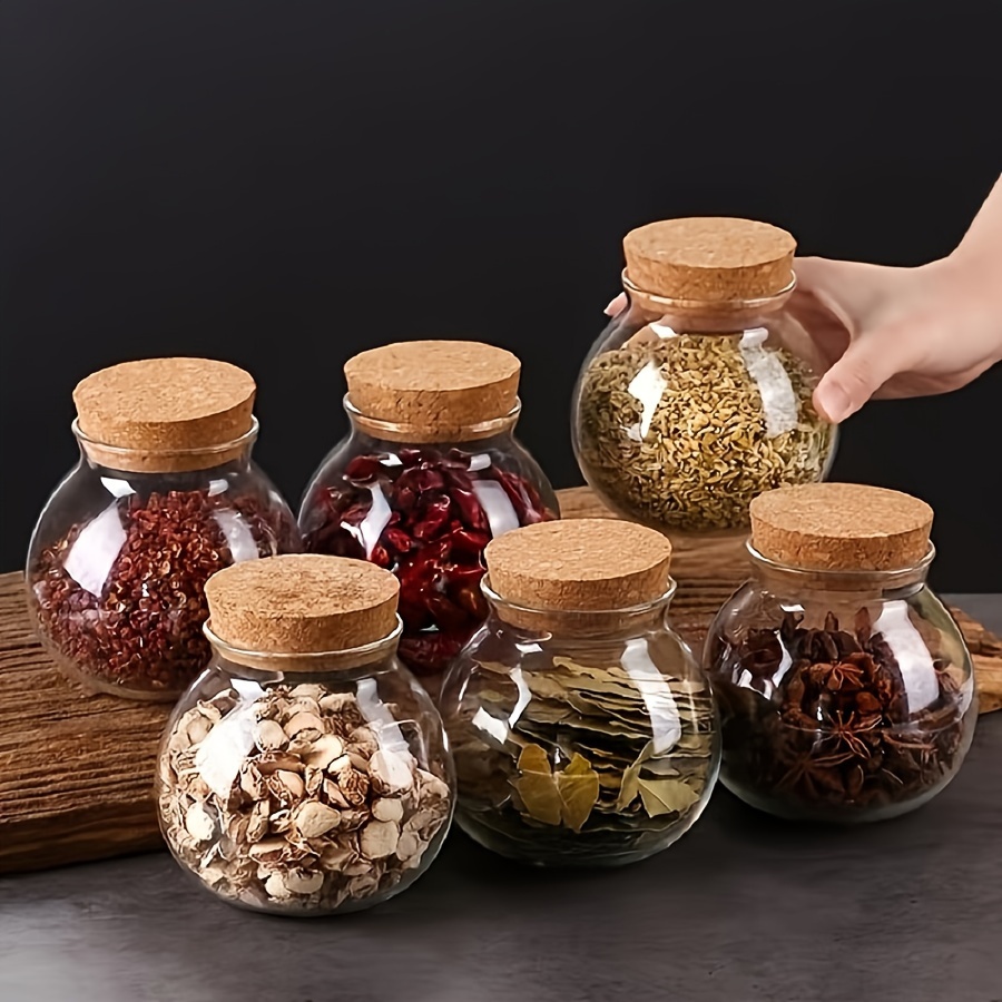 Food Storage Glass Round - Recipiente de almacenamiento de vidrio transparente