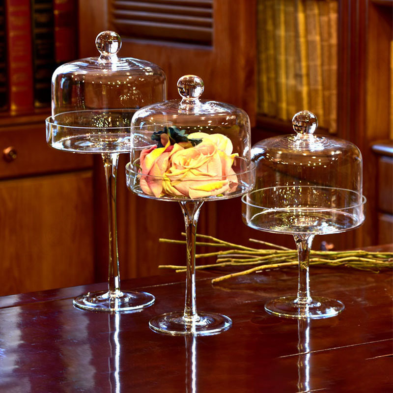 Food Storage Glass Containers Large - Contenedor de vidrio transparente de patas