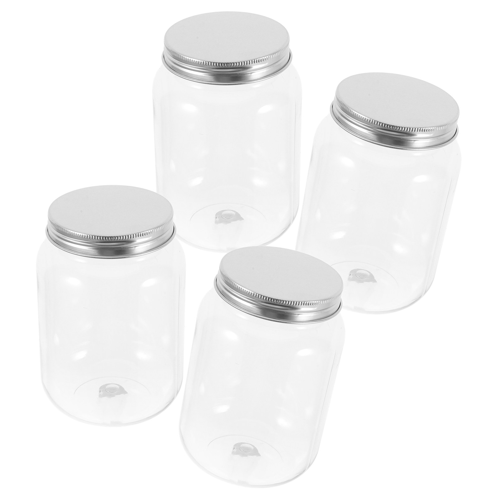 Food Storage With Lids - 4 recipientes de plástico transparente con