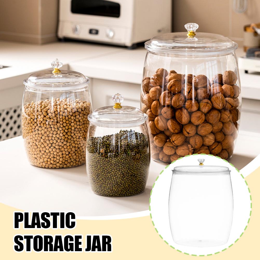 Food Storage With Lids - Frasco Grande Transparente de Plástico Sellado
