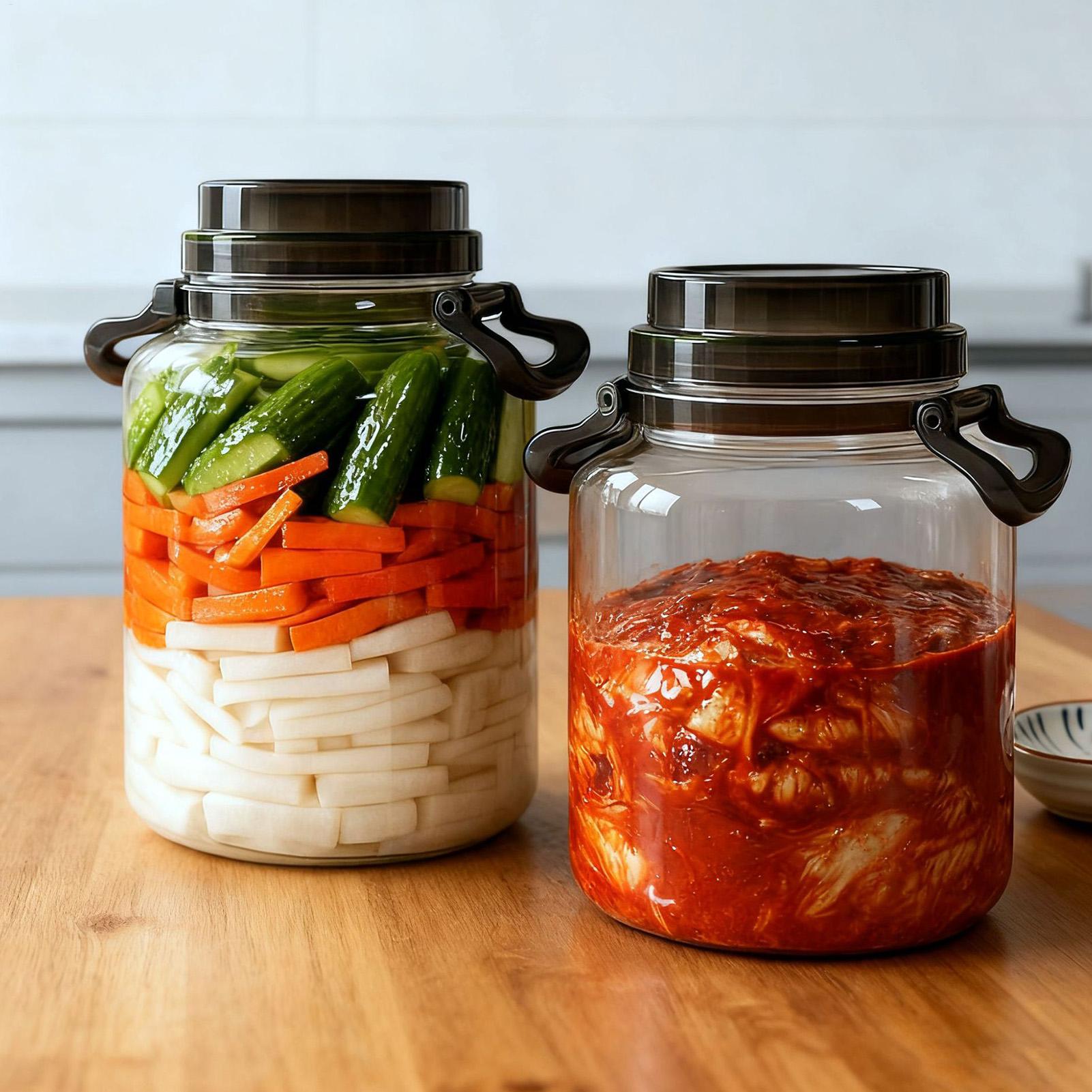 Food Storage Glass Round - Tarro de vidrio de 5L para