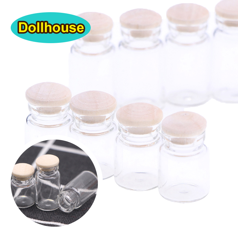 Food Storage Jars With Wooden Lids - Frascos de vidrio en miniatura para