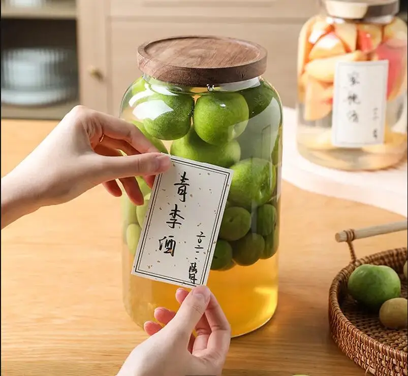 Food Storage Glass Containers Large - Recipiente de Vidrio Transparente de Gran