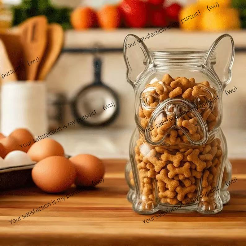 Food Storage Glass Containers Large - Contenedor de manipulación de perros, tarro