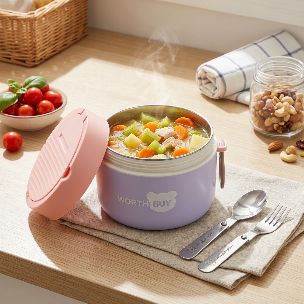Food Storage Thermos - Lonchera Térmica de Acero Inoxidable 304,