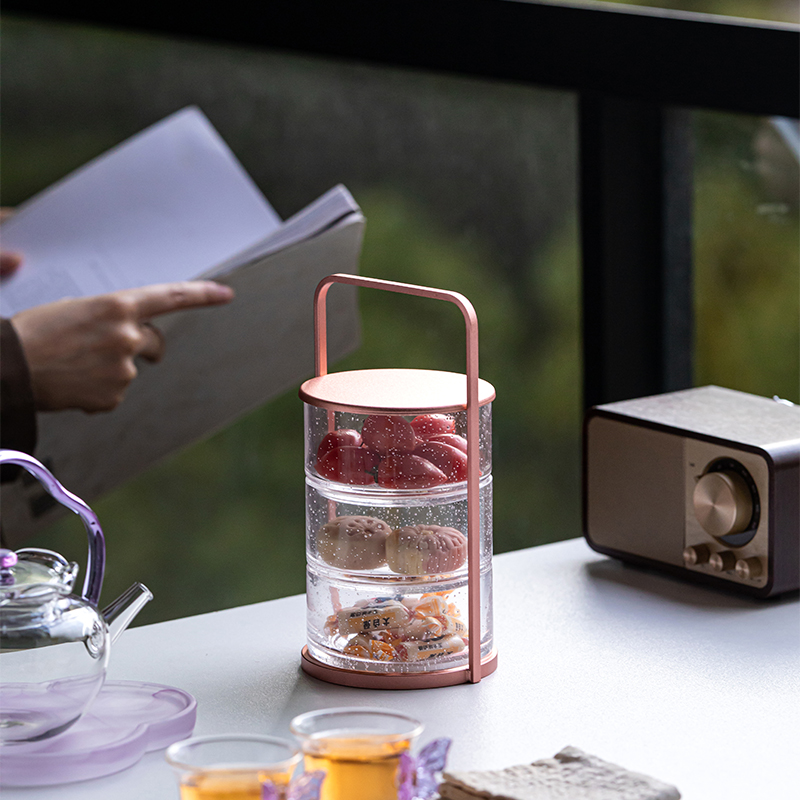 Food Storage Glass Round - Caja de Cristal Vintage para Aperitivos,