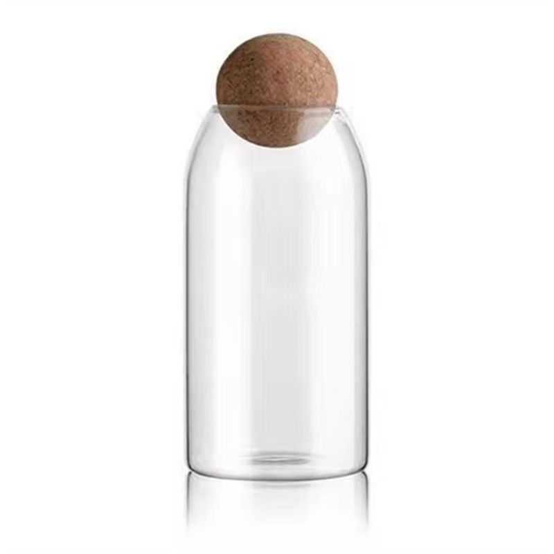 Food Storage Glass Round - A98E: frascos de vidrio transparente, recipientes