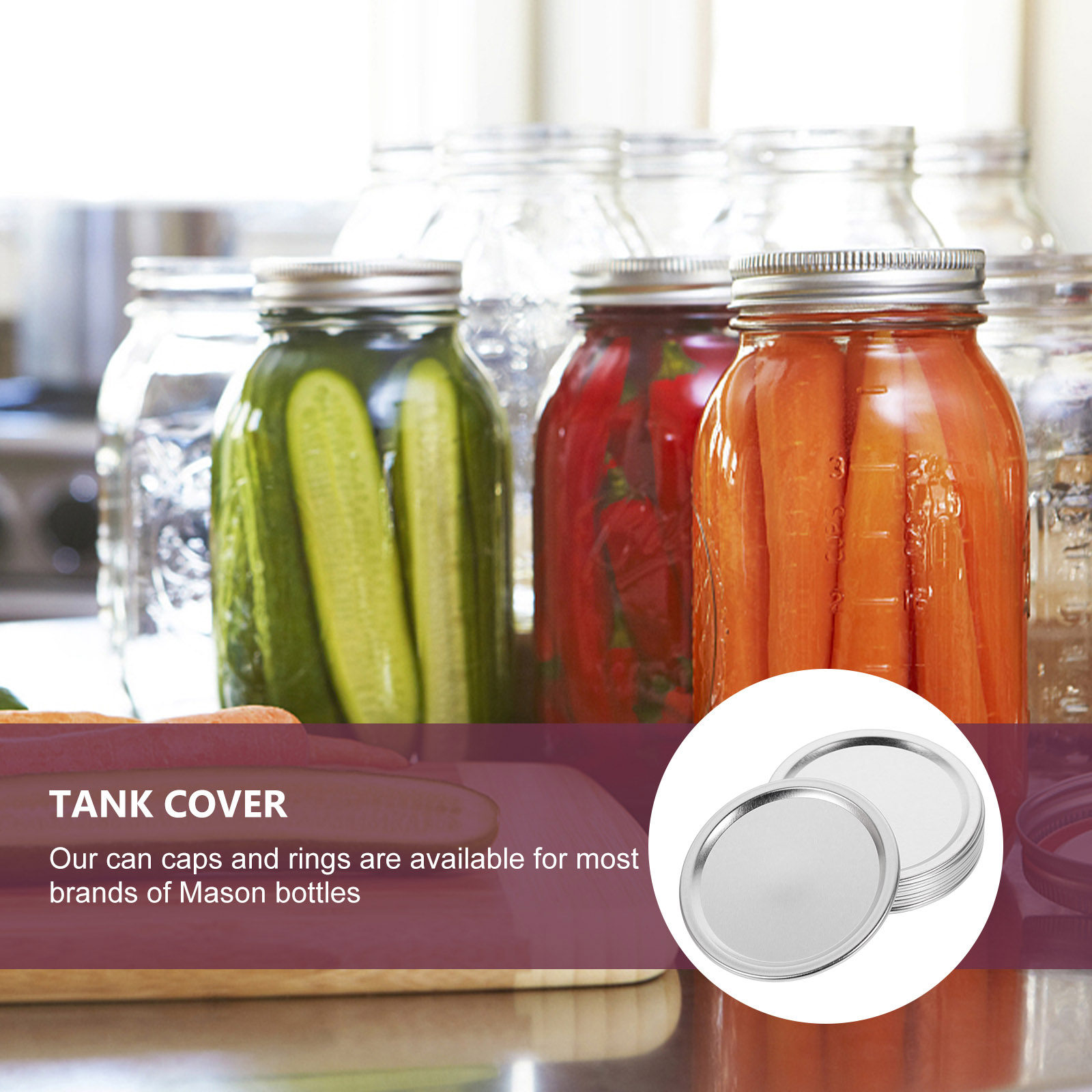 20 tapas metálicas para frasco - Food Storage With Lids reseña y precio