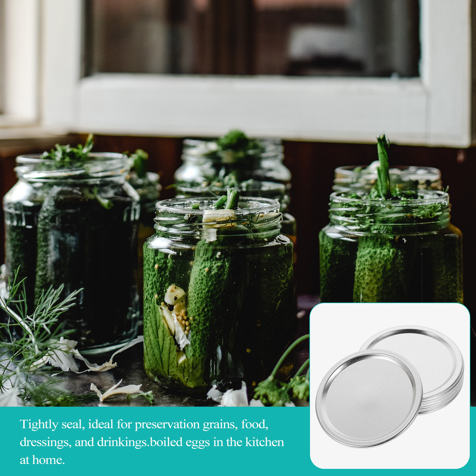 20 tapas metálicas para frasco - Food Storage With Lids reseña y precio
