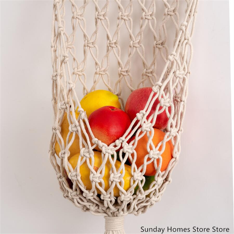 Cesta de macramé para almacena - Food Storage In Cabinets reseña y precio