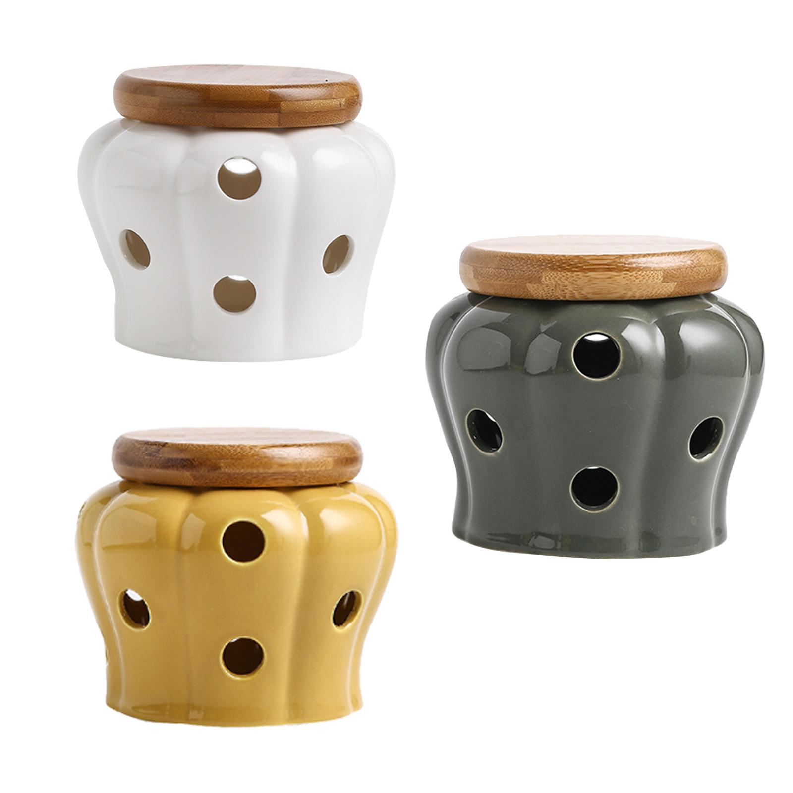 Recipiente de cerámica para gu - Food Storage Jars With Wooden Lids reseña y precio