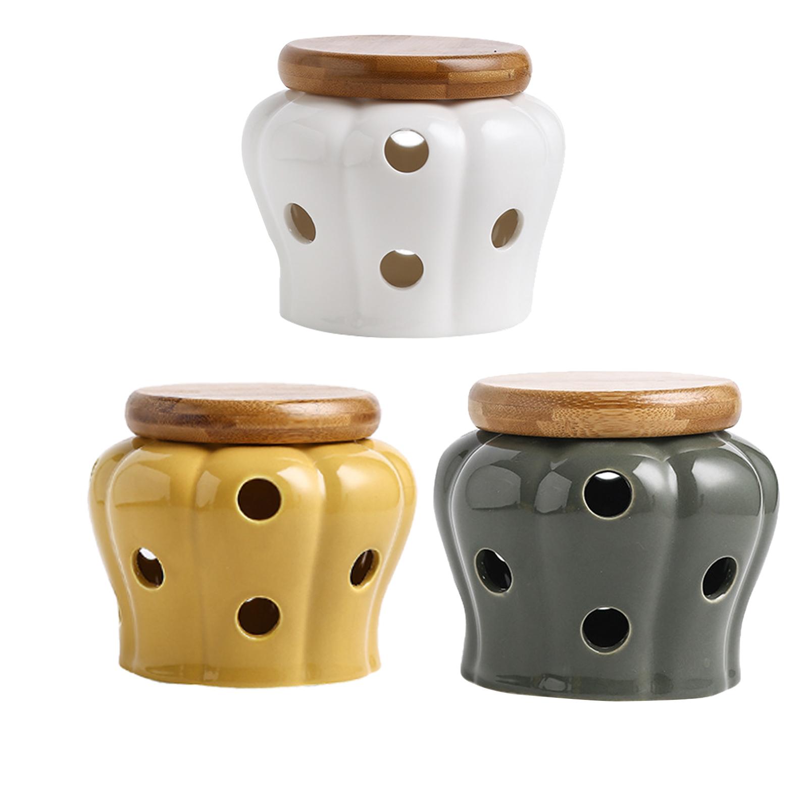 Recipiente de cerámica para gu - Food Storage Jars With Wooden Lids reseña y precio