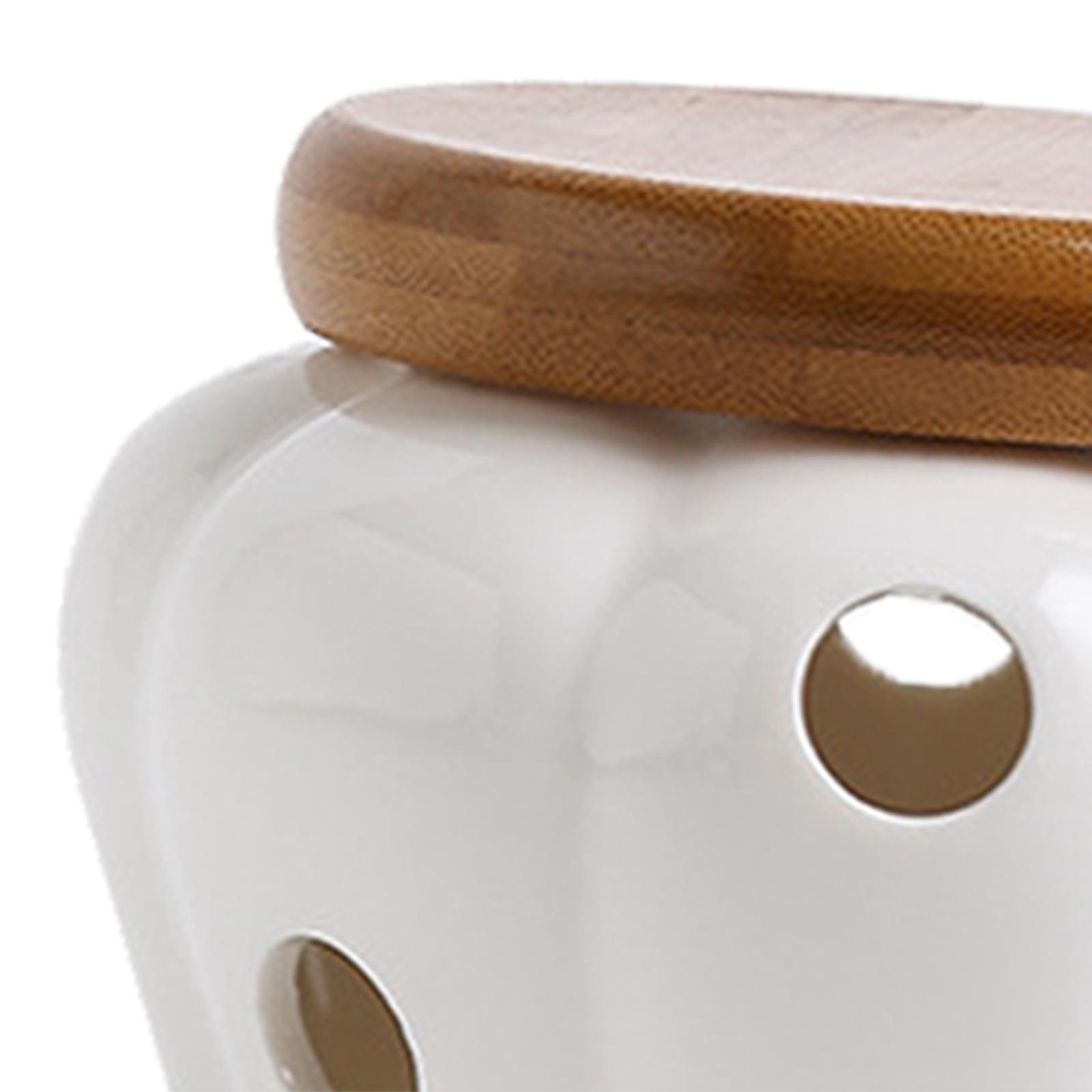 Recipiente de cerámica para gu - Food Storage Jars With Wooden Lids reseña y precio