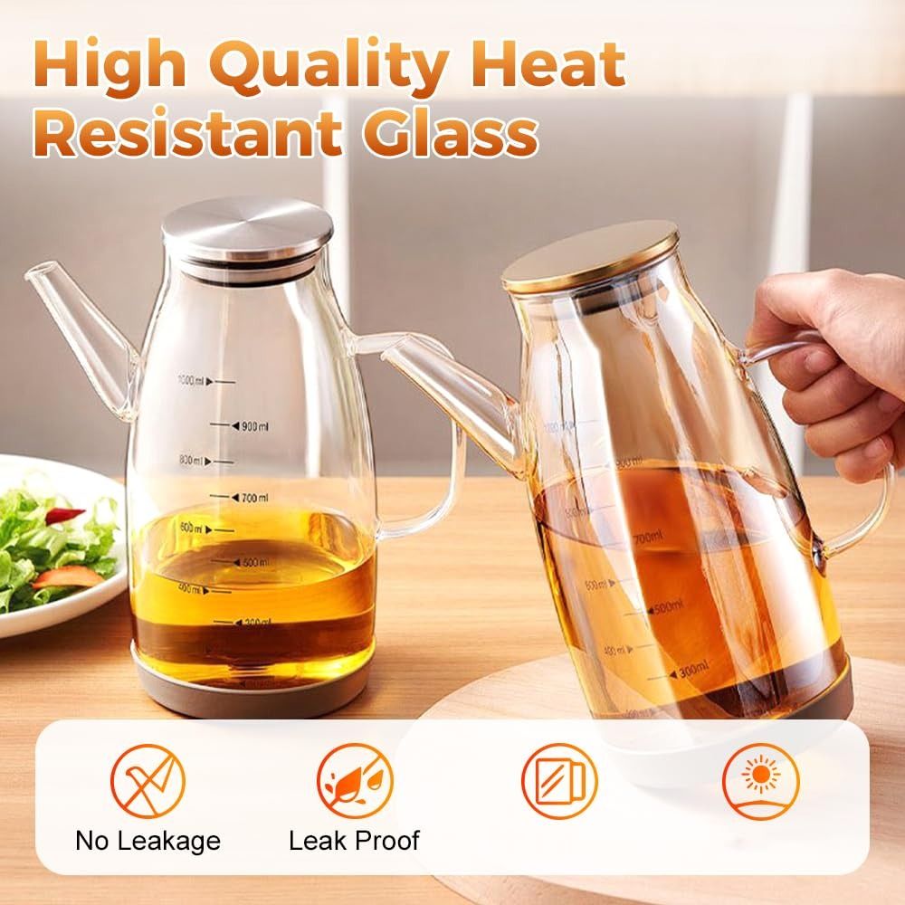 Botella dispensadora de aceite - Food Storage Glass Containers Large reseña y precio