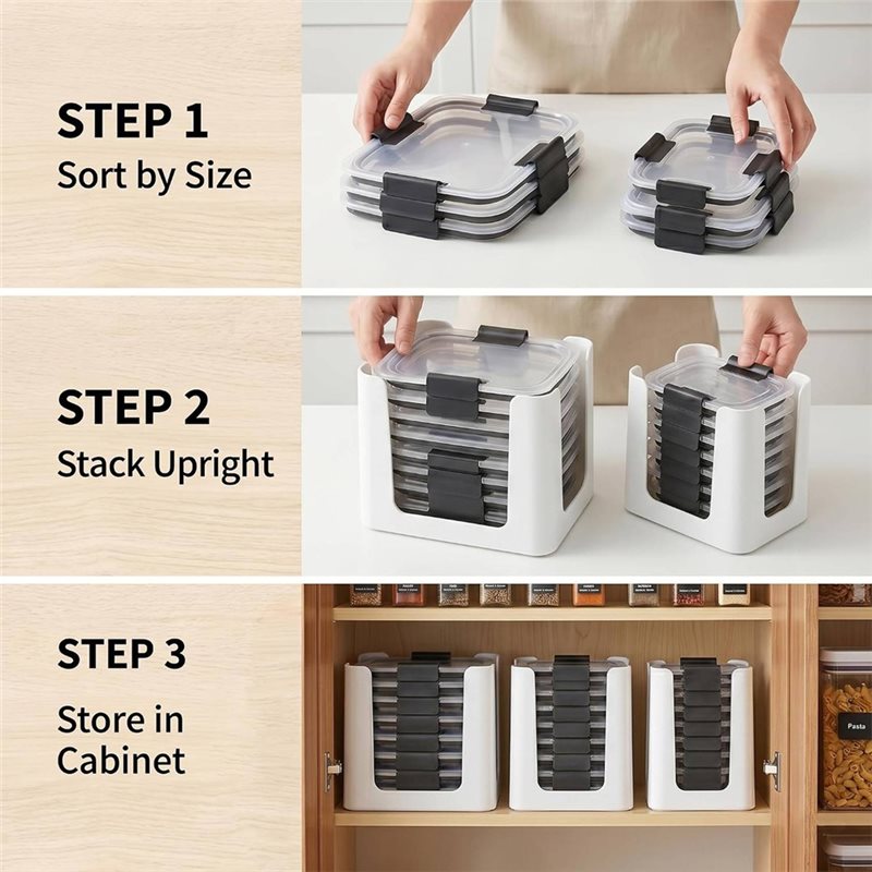 Organizador de tapas para reci - Food Storage In Cabinets reseña y precio