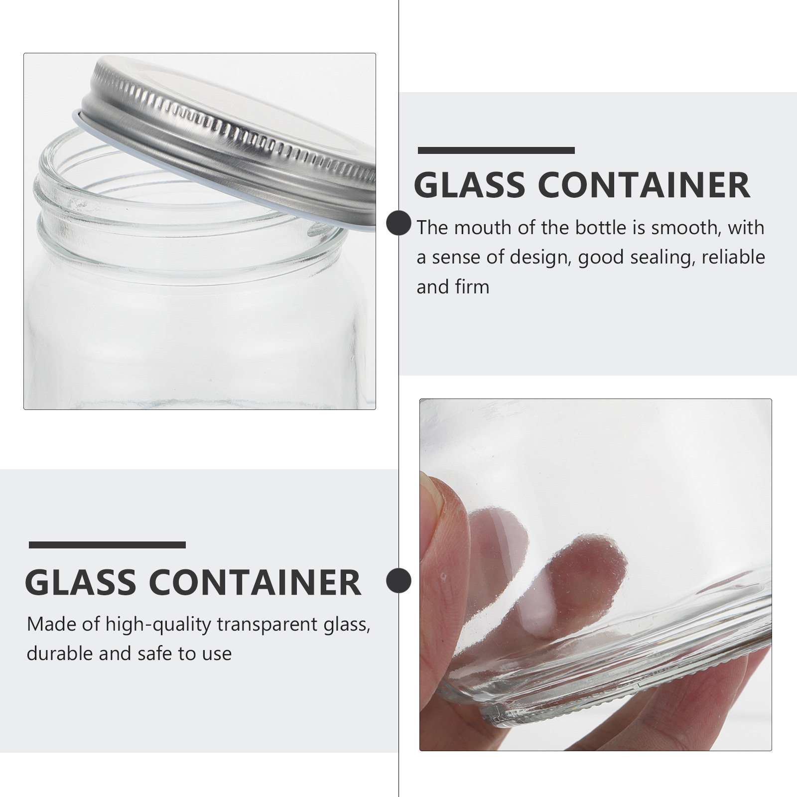 Juego de 6 frascos de vidrio t - Food Storage Glass Containers reseña y precio