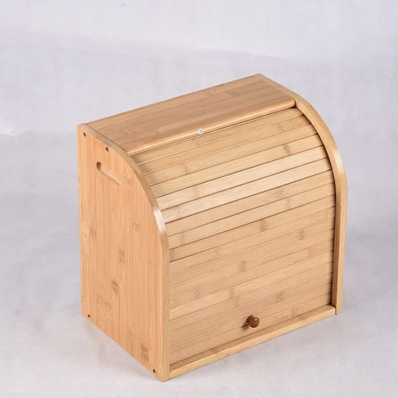 Caja de pan grande de doble ca - Bread Box Bamboo reseña y precio