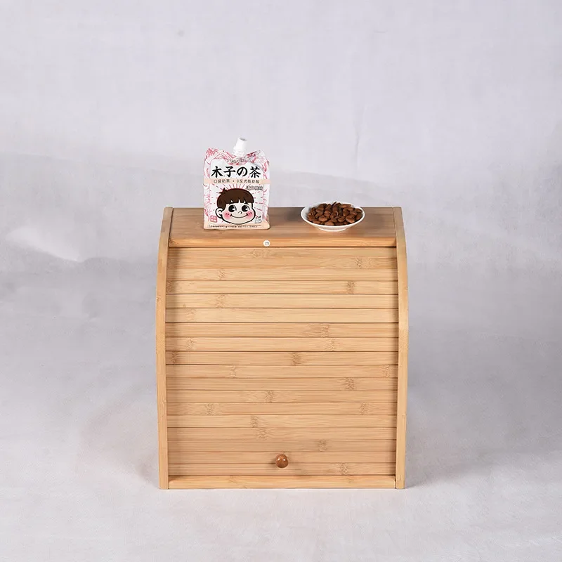 Caja de pan grande de doble ca - Bread Box Bamboo reseña y precio