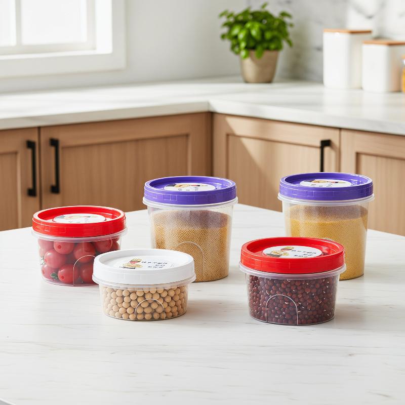 4 piezas de recipientes redond - Food Storage Glass Round reseña y precio