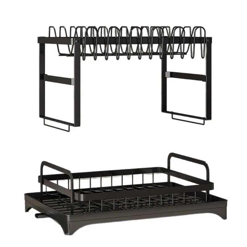Escurridor de platos de doble  - Food Storage Rack reseña y precio