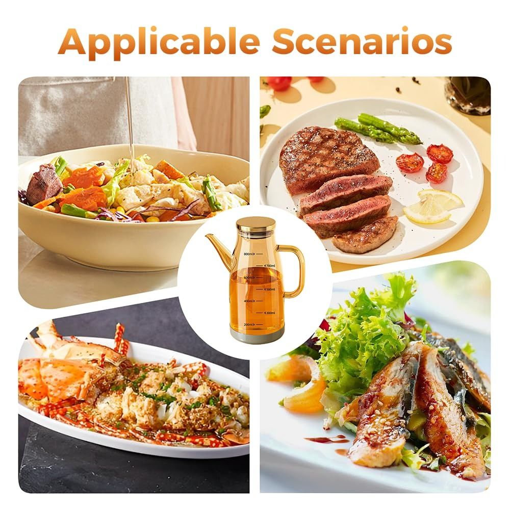Botella dispensadora de aceite - Food Storage Glass Containers Large reseña y precio