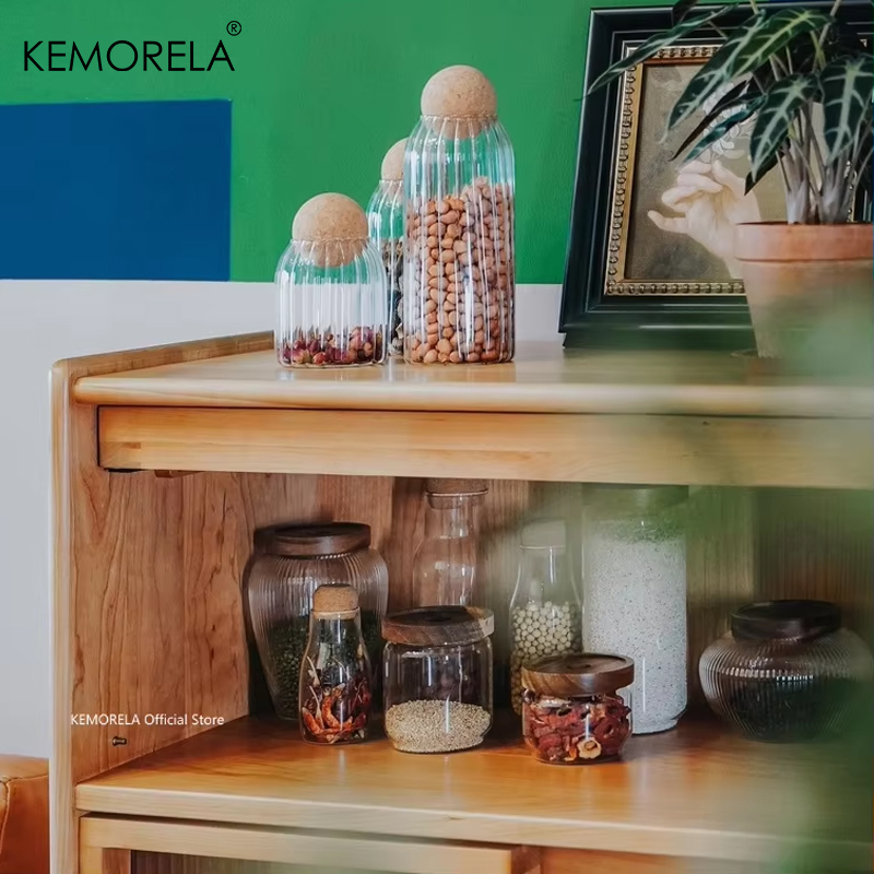Tapa de madera, recipiente her - Food Storage Jars With Wooden Lids reseña y precio