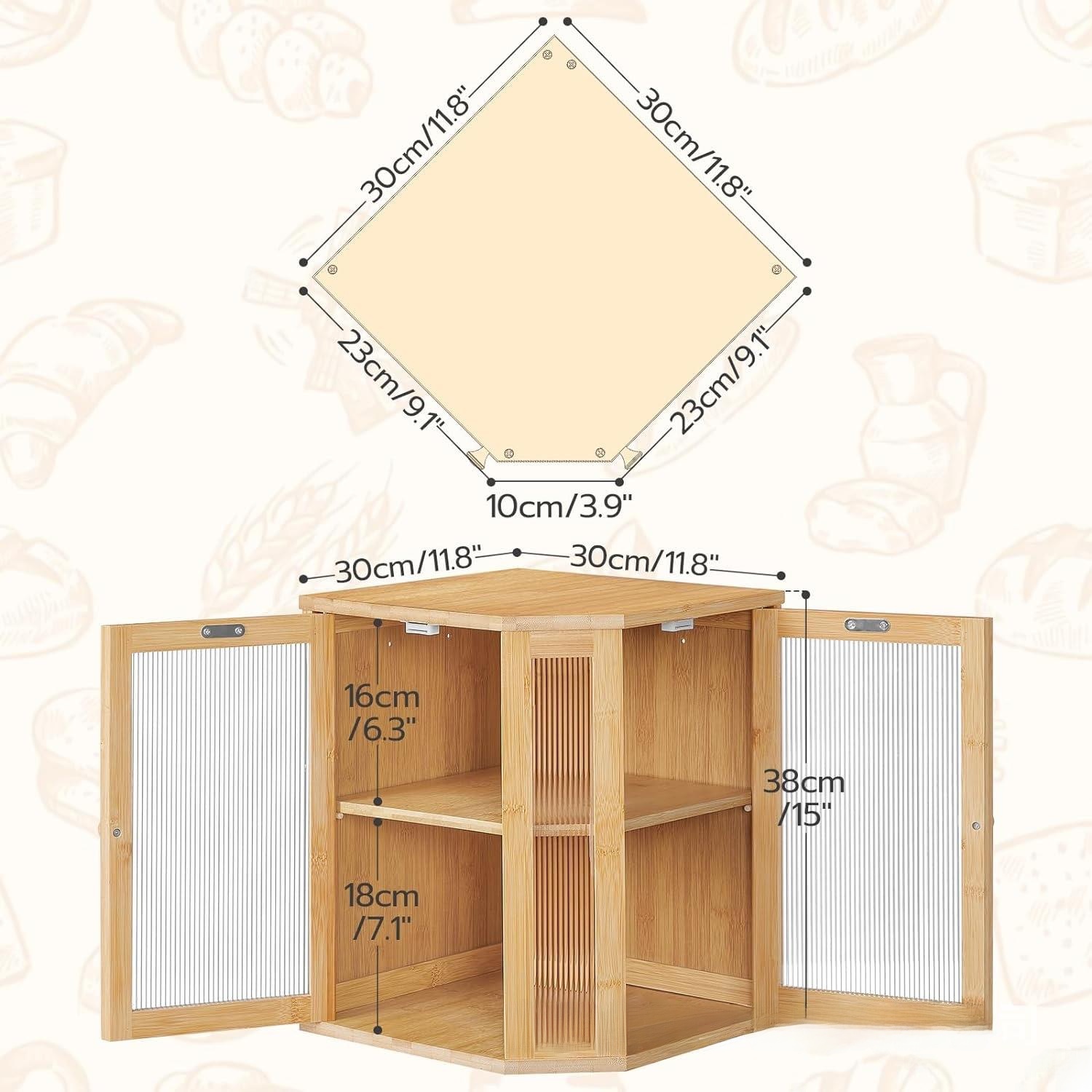 Caja de pan de madera de bambú - Bread Box Bamboo reseña y precio