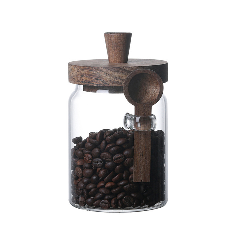 Contenedores de vidrio para al - Food Storage Jars With Wooden Lids reseña y precio