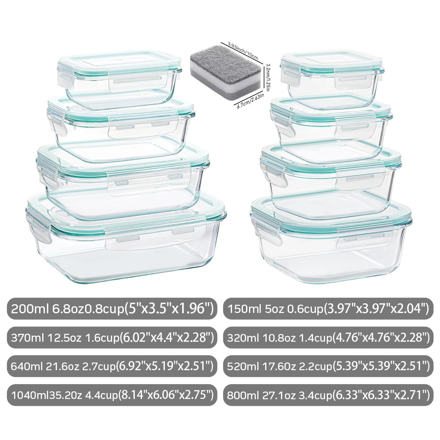 Contenedor de Alimentos de Vid - Food Storage Glass Containers Large reseña y precio
