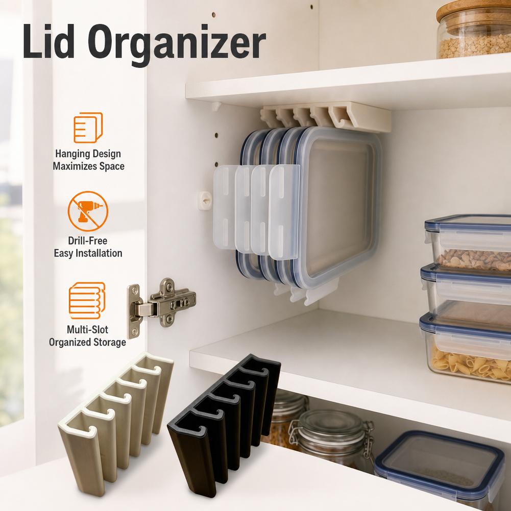 Soporte para tapas de recipien - Food Storage Rack For Kitchen reseña y precio