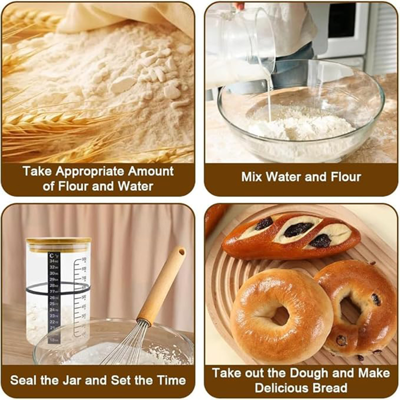 Kit de tarro de inicio de masa - Food Storage Glass Containers reseña y precio