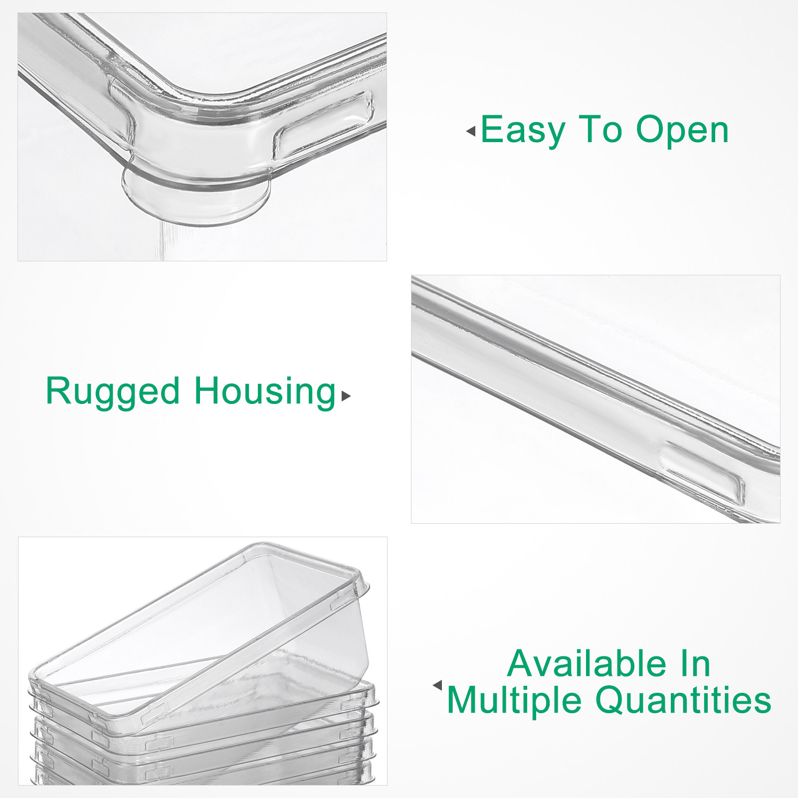 10 unidades de cajas transpare - Food Storage And Safety reseña y precio