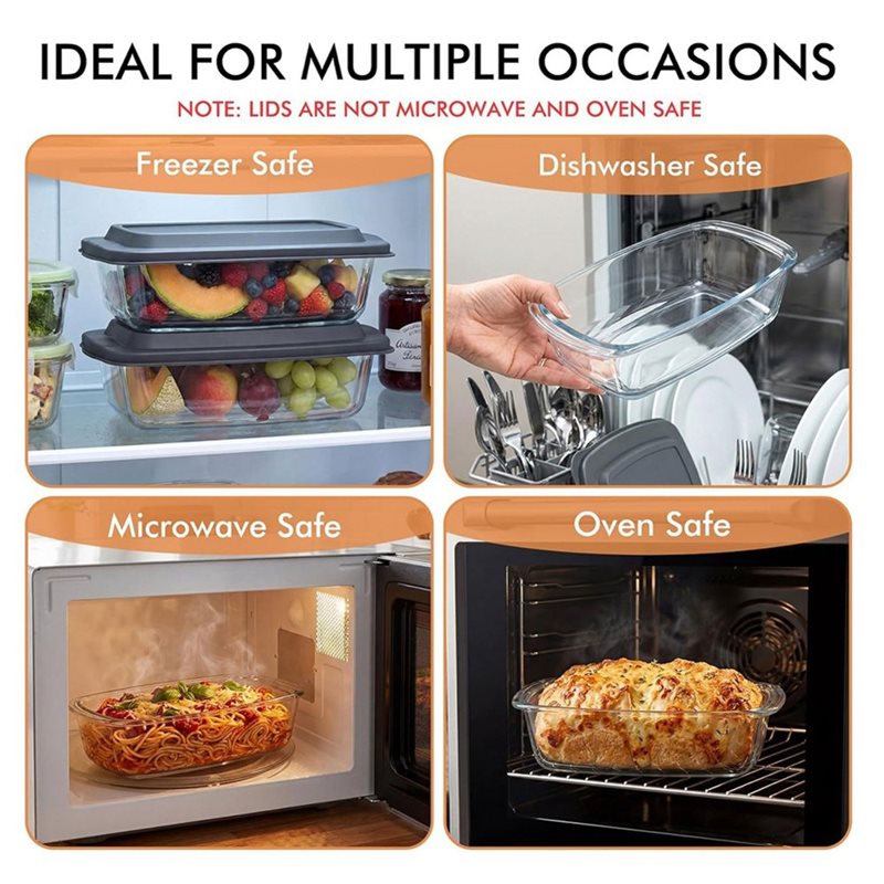 Paquete de 2 moldes grandes pa - Food Storage Glass Containers Large reseña y precio