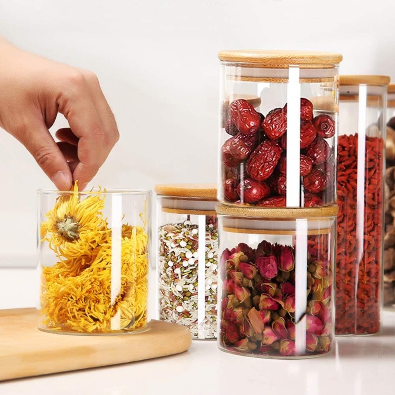Juego de 12 tarros de vidrio c - Food Storage Glass Containers Large reseña y precio