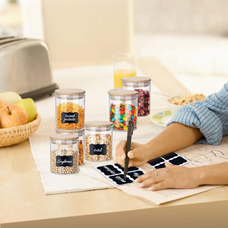 Juego de 12 tarros de vidrio c - Food Storage Glass Containers Large reseña y precio
