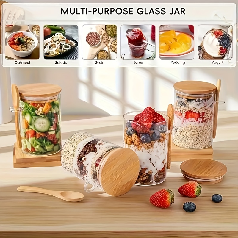 Juego de vasos de vidrio para  - Food Storage Glass Round reseña y precio