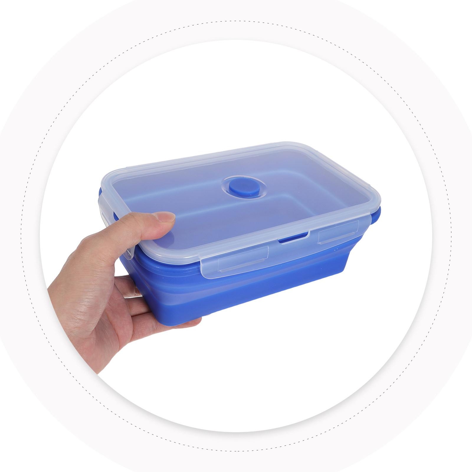 4 recipientes plegables de sil - Food Storage Home reseña y precio