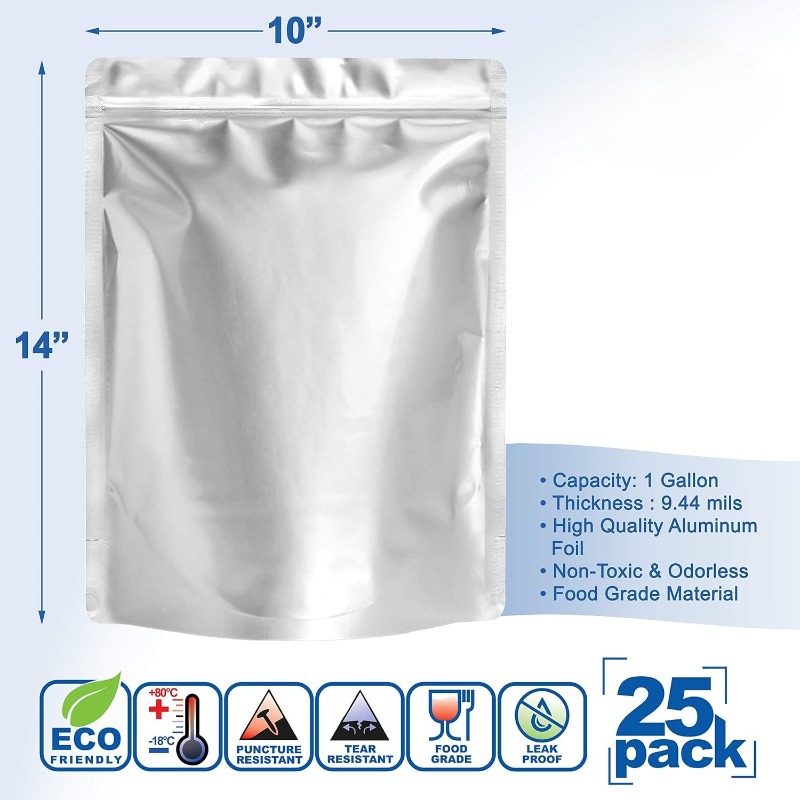 25 Bolsas de Mylar de 10