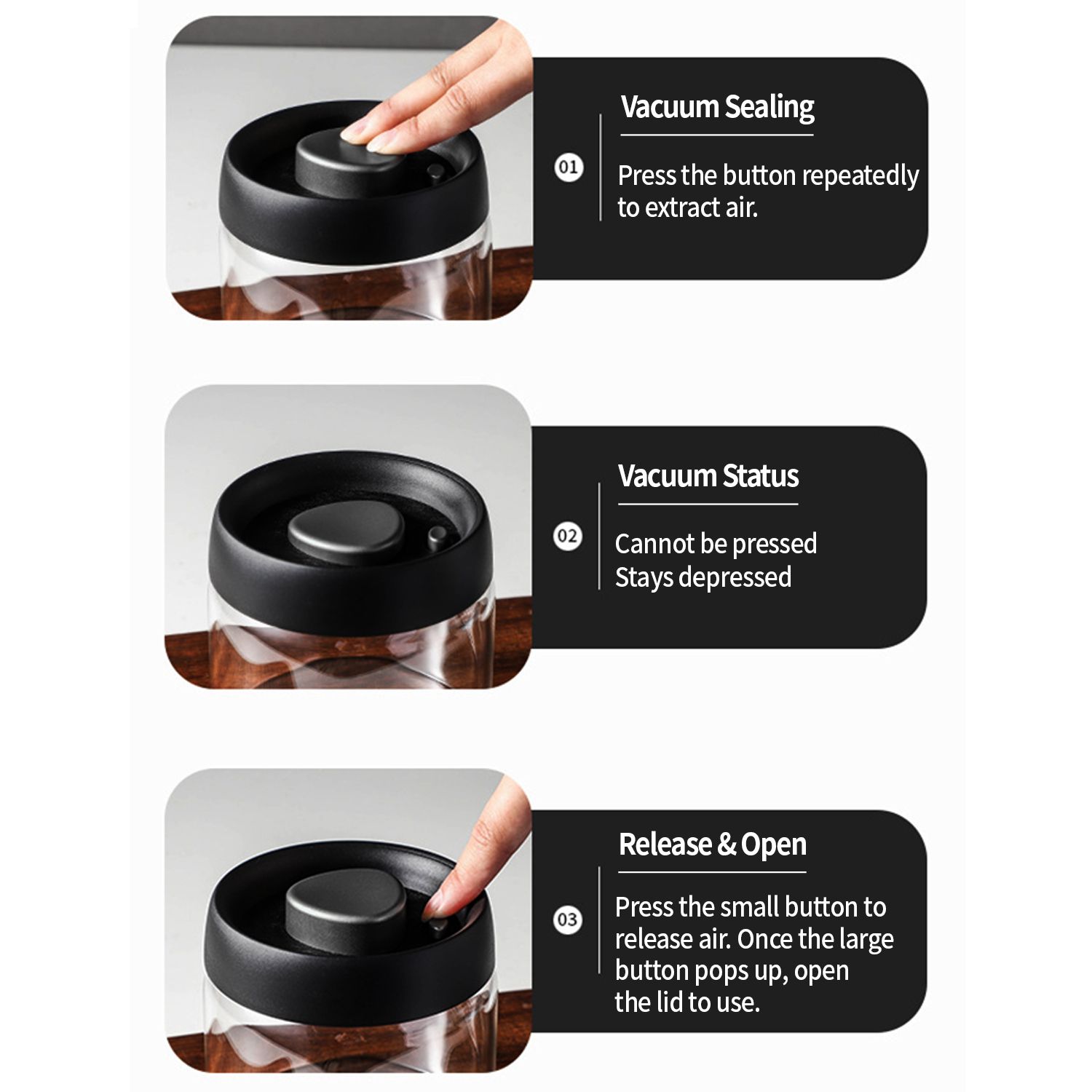 Recipiente para café al vacío  - Food Storage Glass Containers reseña y precio