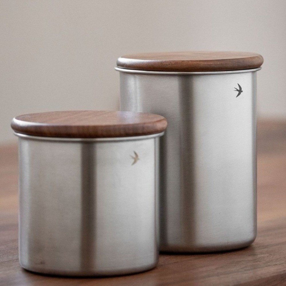 Nuevo tarro de acero inoxidabl - Food Storage Jars With Wooden Lids reseña y precio